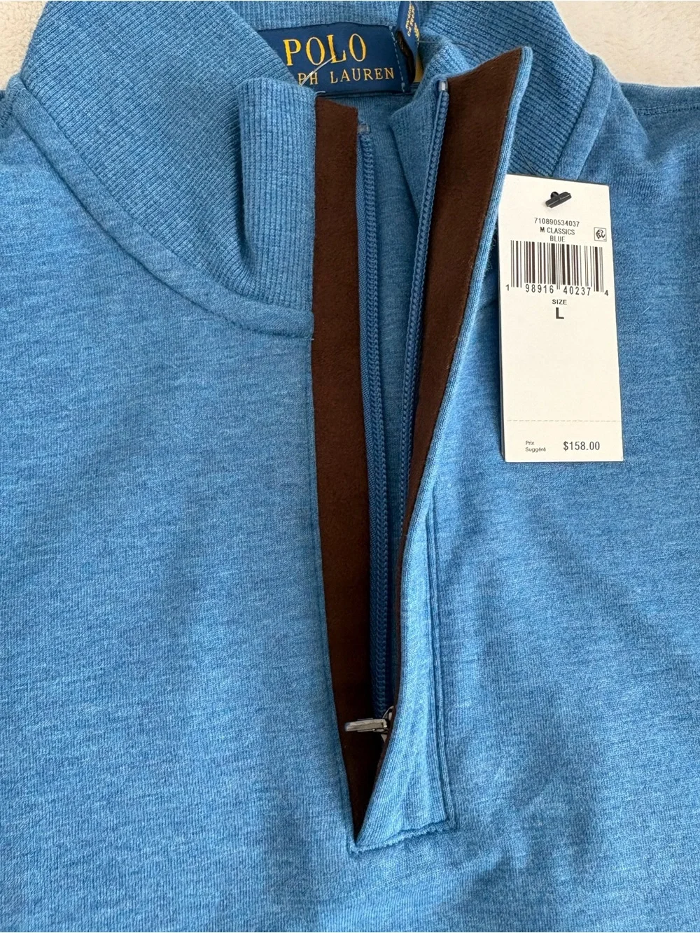 Polo Ralph Lauren Men's Blue Half-Zip Sweater